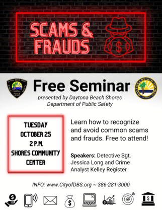 Daytona Beach Shores Public Safety Scams and Frauds Seminar