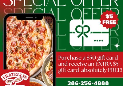 Unwrap Savings with Fratelli's Pizzeria's Gift Card Special!