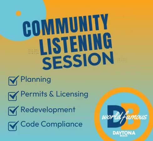 Daytona Beach officials invite residents to December 7 listening session.