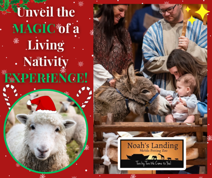 Unveil the Magic of a Living Nativity Experience with Noah's Landing Mobile Petting Zoo