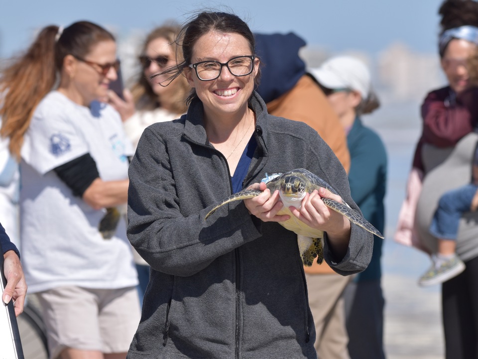 Pictures of Today's Turtle Release in Ponce Inlet